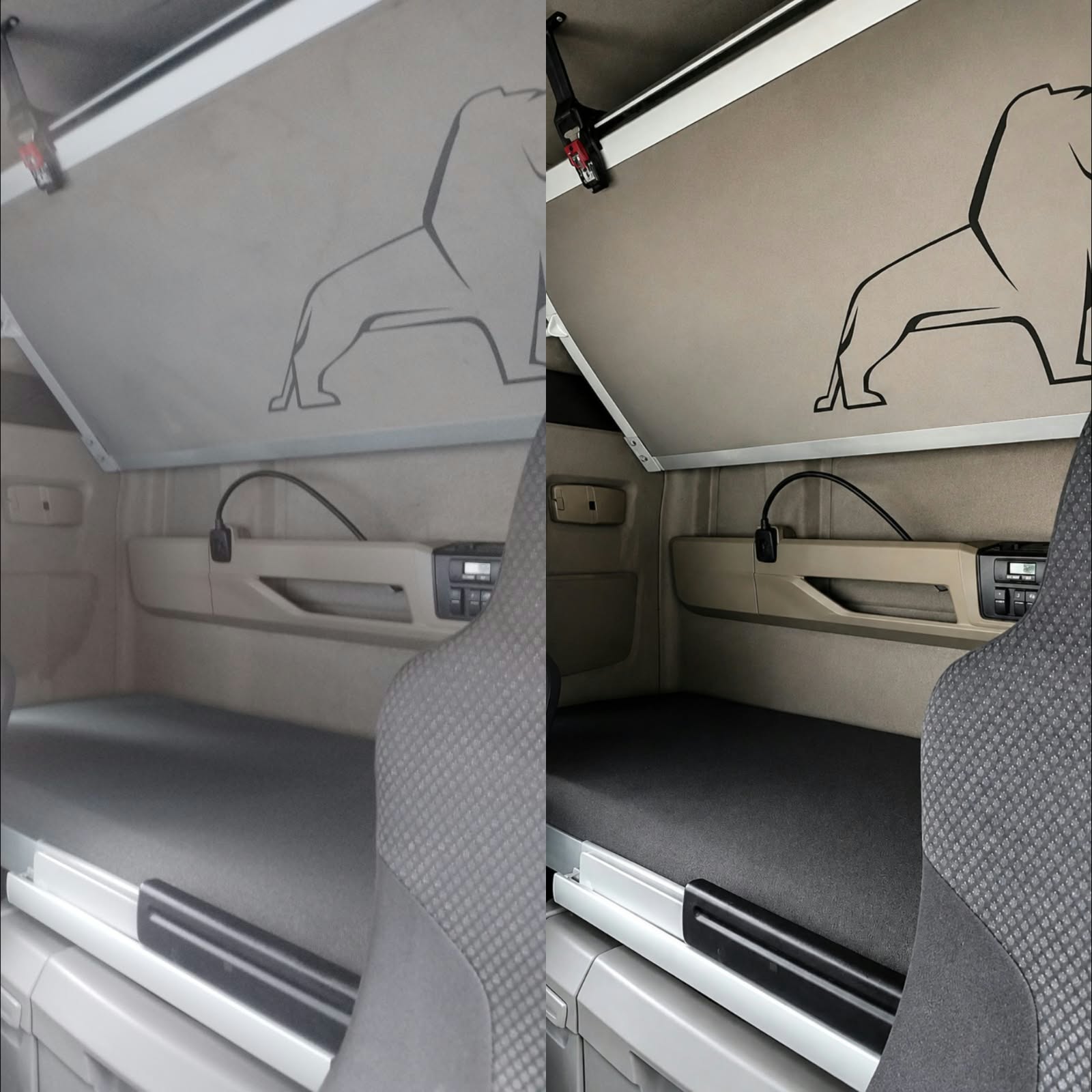 Truck interior Sleeper