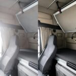 Interior sleeping area Truck before after